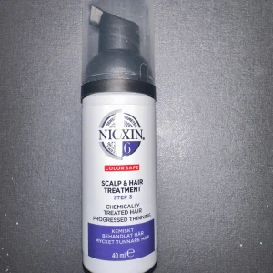 Nioxin nr 6 - Säljer denna hårbottenbehandling från nioxin som ej kommer till användning. Oanvänd 40 ml. Ska minska håravfall och göra håret tjockare
