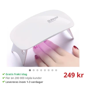 Led uv lampa naglar - Säljer denna jag använt i ungefär 6 månader. Fungerar asbra men ska uppgradera. Först till kvarn 