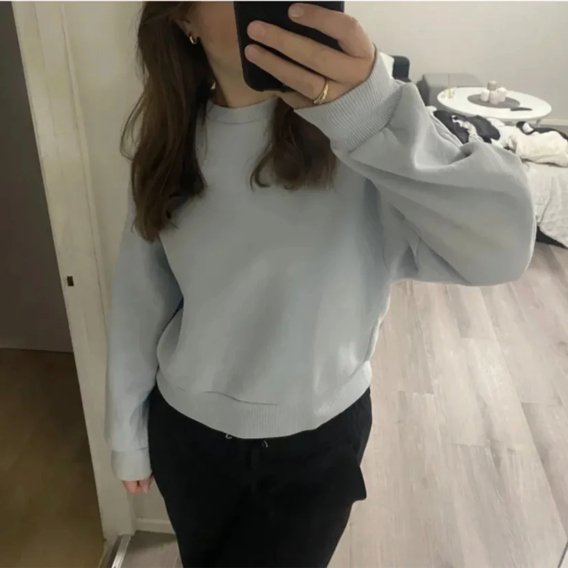 Ljusblå sweatshirt  - 90