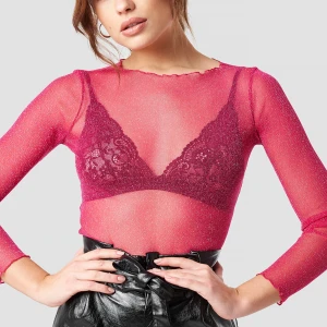 Rosa glittrig mesh topp - Så söt mesh topp från Nakd. Aldrig använd❣️ 