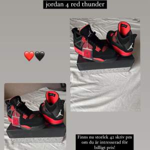 Jordan 4 red thunder Storlek 42 Använda som nya