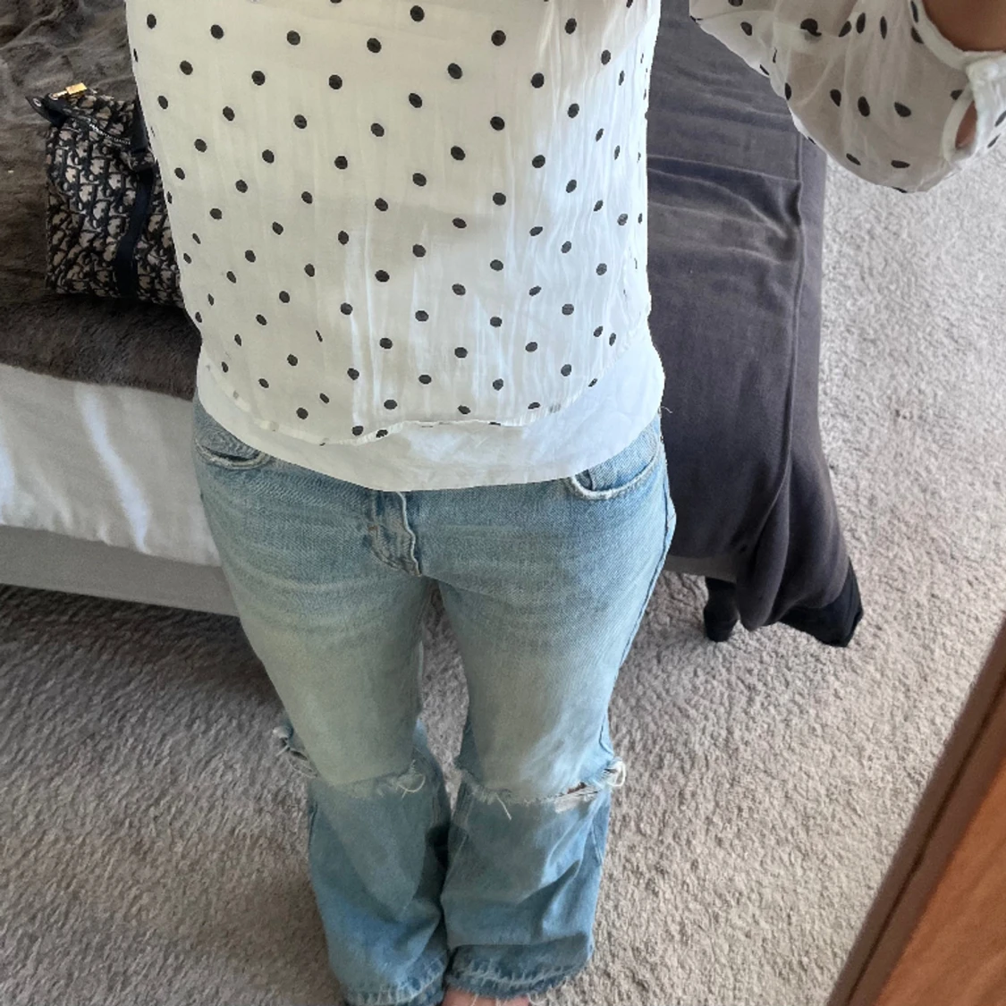 Lågmidjade bootcut jeans  - 91