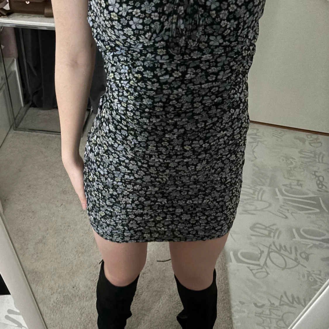 Blommig Mesh-klänning - 91