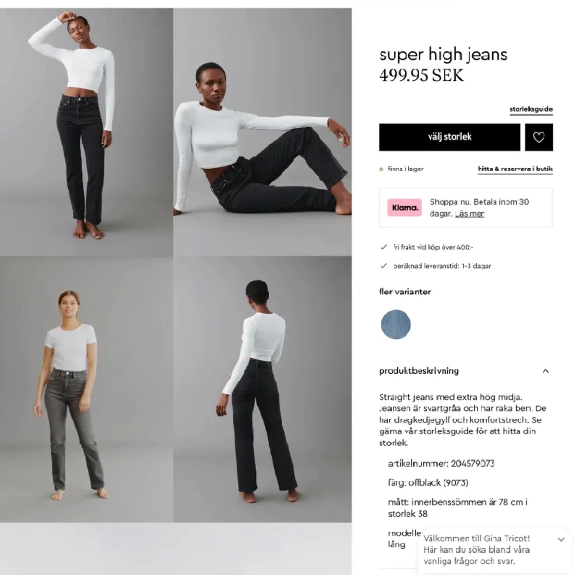 ”Super high black jeans” - 91