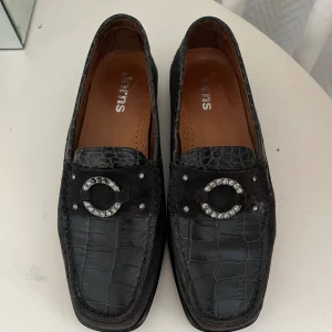 Vintage looking loafer  - Black loafers , just missing 3 small diamonds on charm 