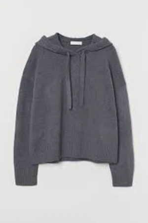 Grå stickad hoodie från hm - Grå stickad hoodie från HM