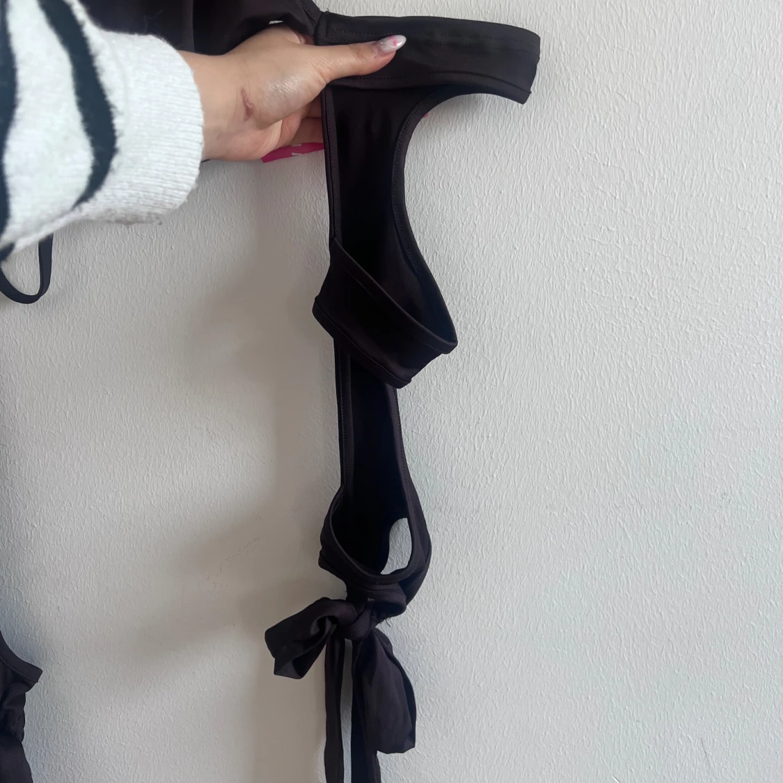 brun linne med coola armar - 91