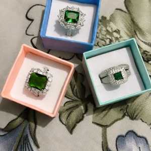 Green Zircon Stone Rings - Very Beautiful Zircon Stone Rings  3 diffrent design 