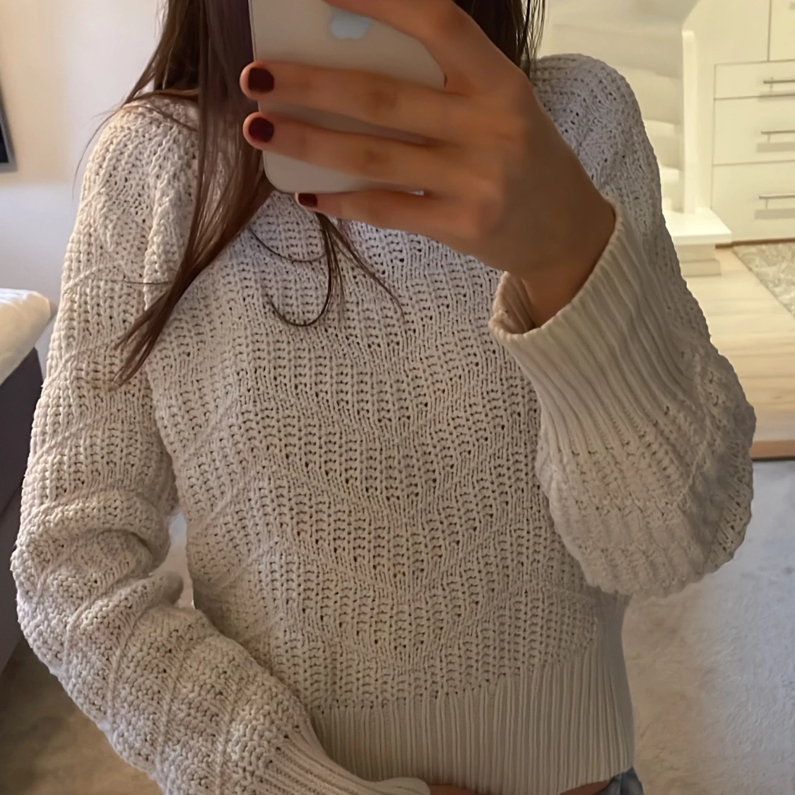 Vit virkad tröja🥰🥰