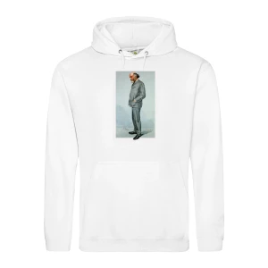 Vit hoodie - Hoodie med tryck, använd fåtal gånger nästintill i nyskick! Skriv för fler bilder.