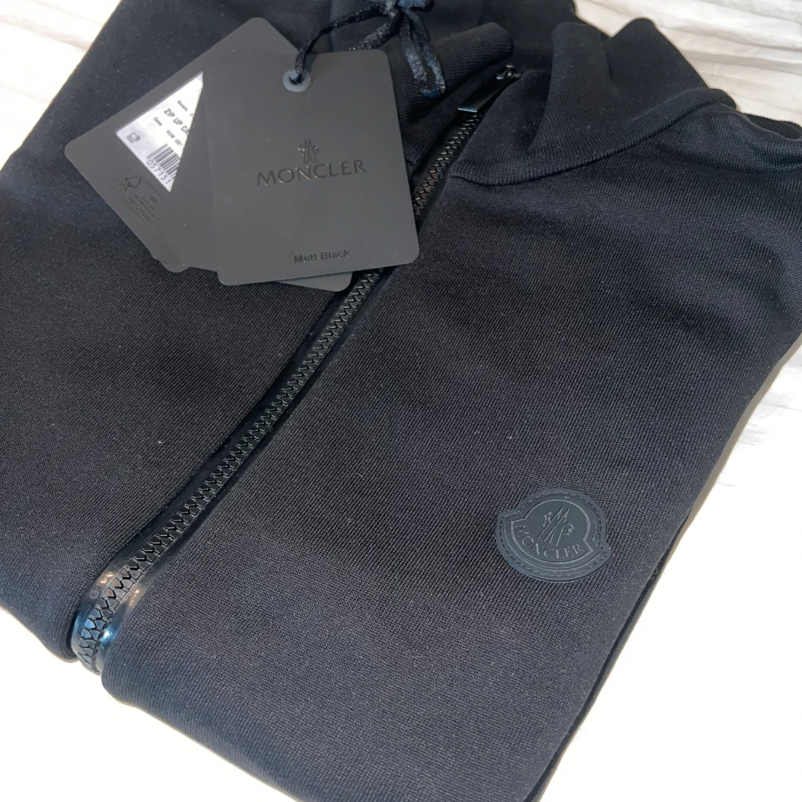 Black full zip Moncler cardigan 