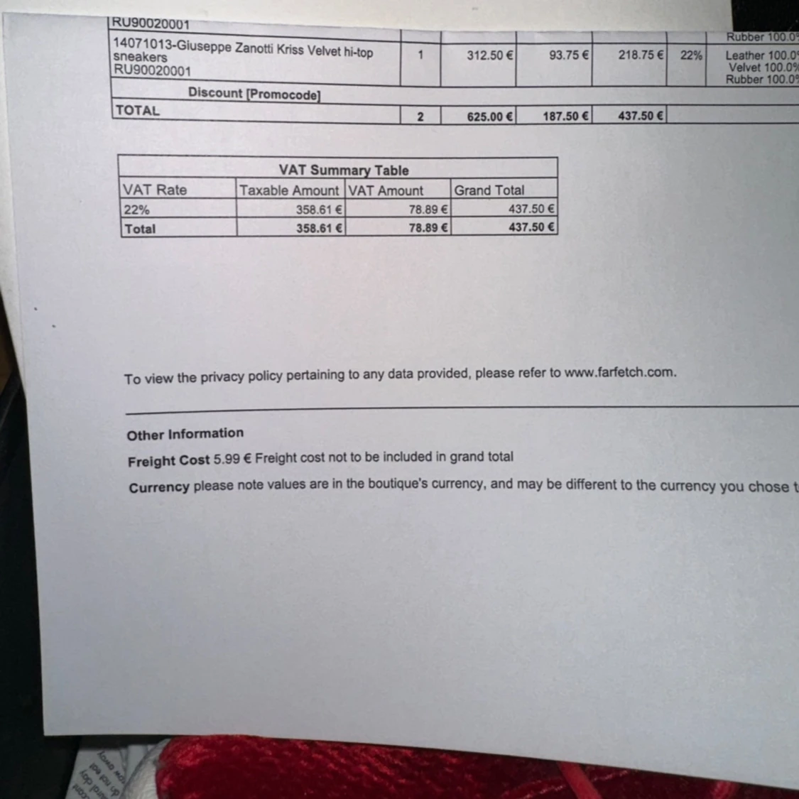 Giuseppe Zanotti Kriss Velvet Sneakers  - 91