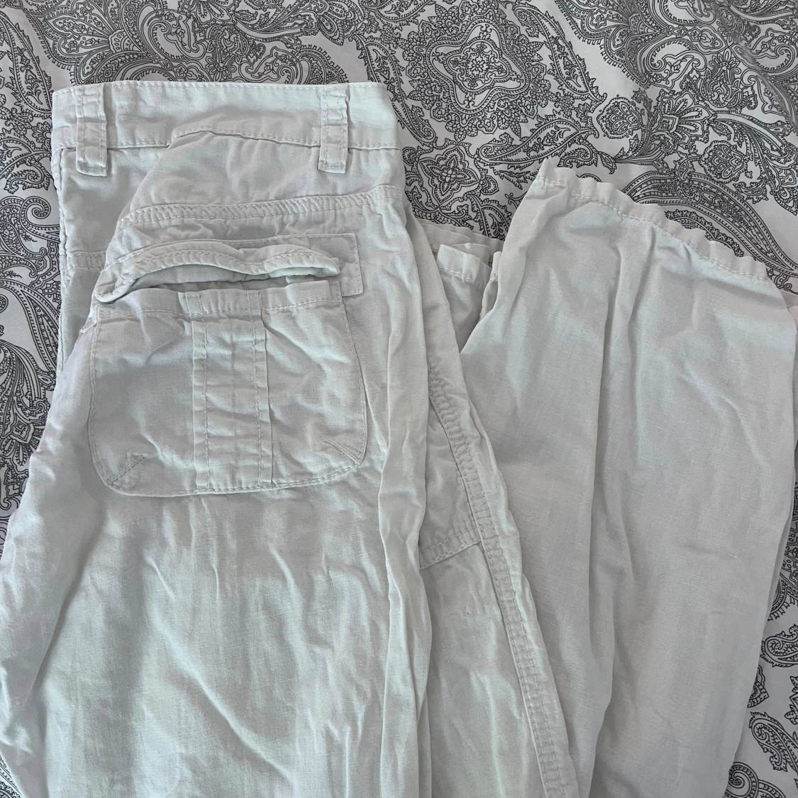 Linne/cargo byxor - 91