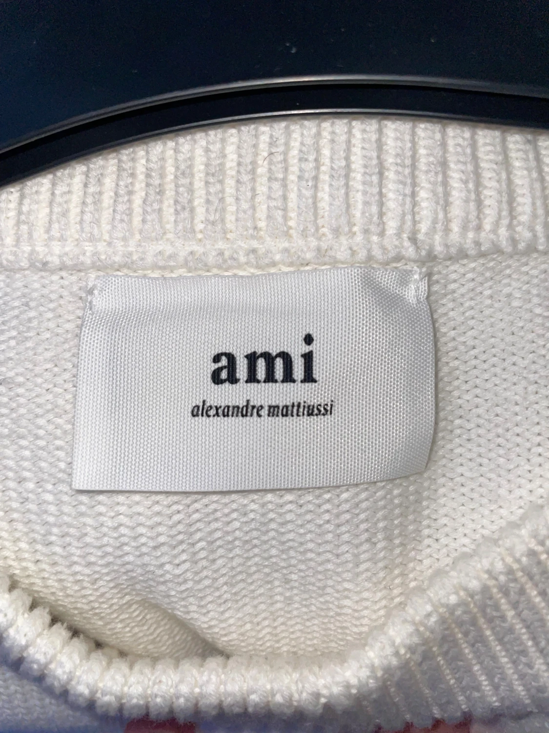 Vit stickad tröja från Ami Paris - 1