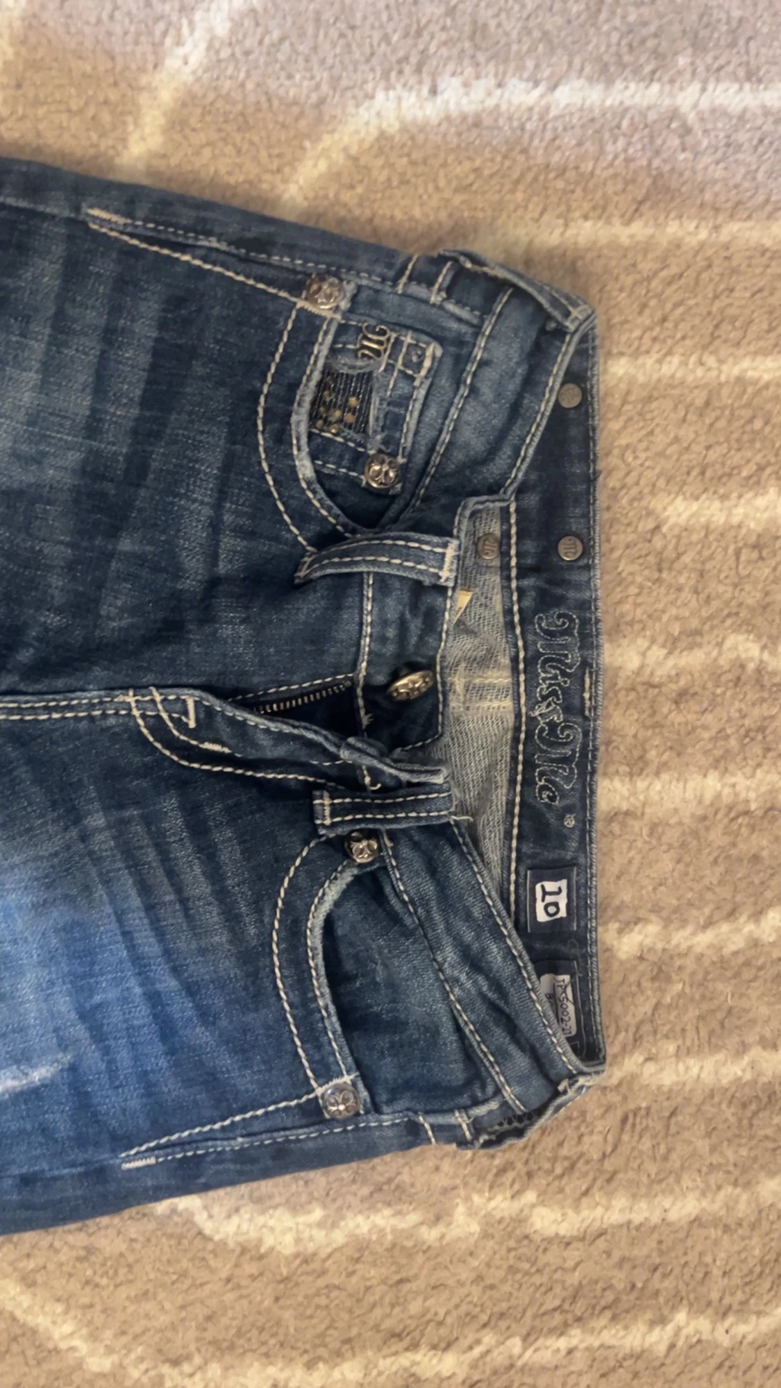 Blå bootcut jeans från Miss Me - 3