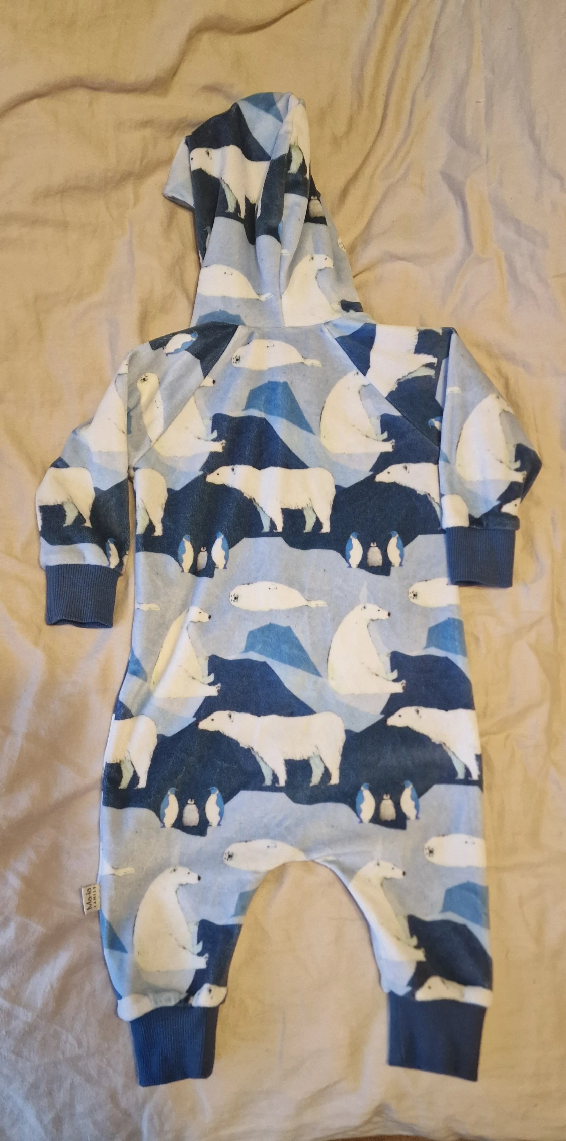 Velour jumpsuit med isbjörnar, sälar och pingviner - 1