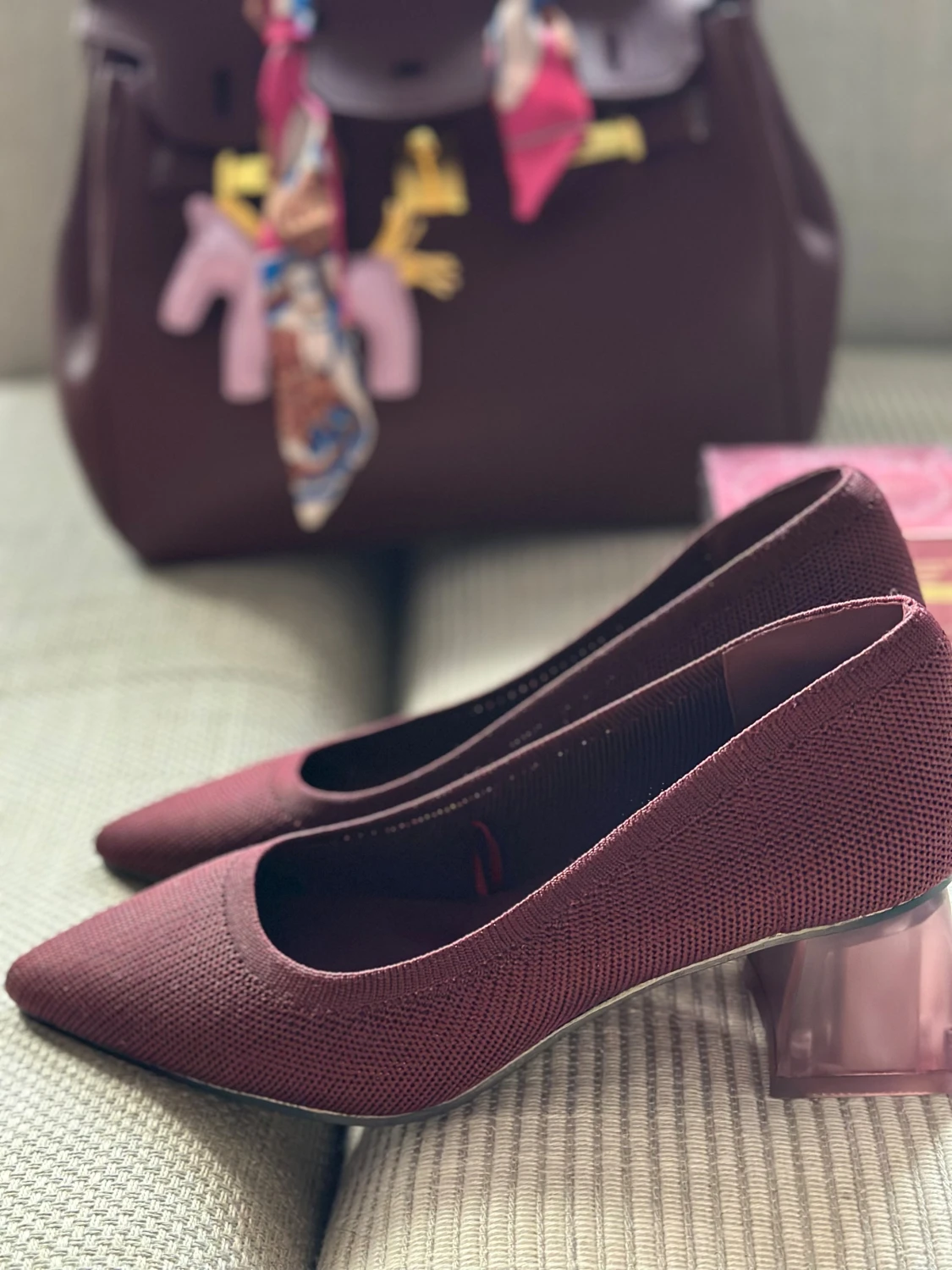 Vinröda pumps från Parisian  - 2