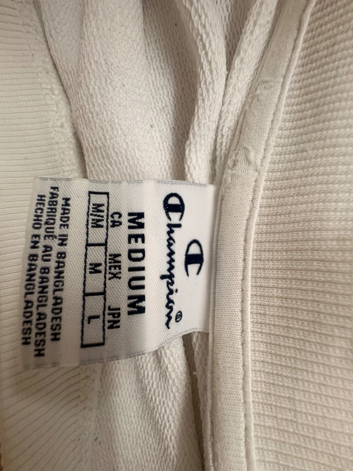 Vit Champion sweatshirt i medium - 2