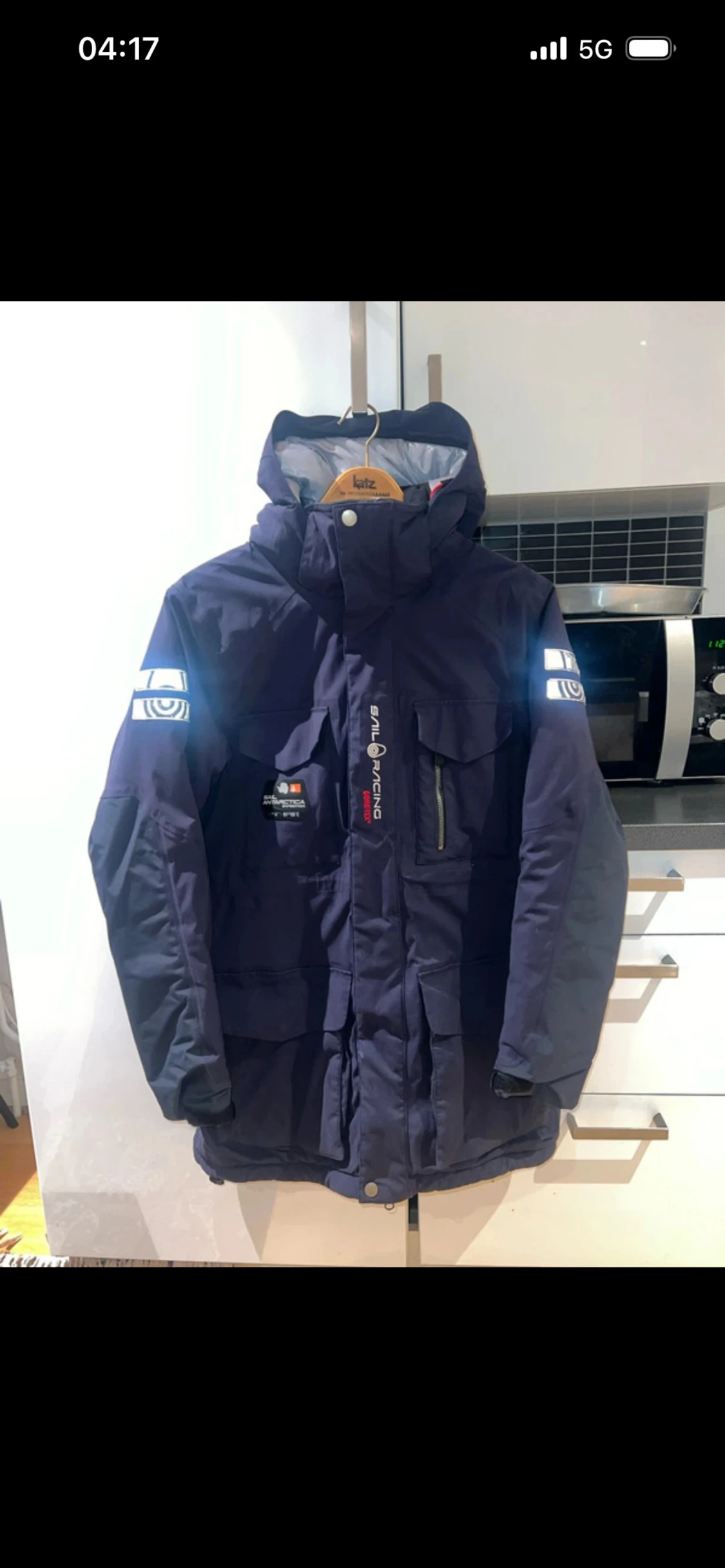 Sail Racing blå dunjacka med huva - 1