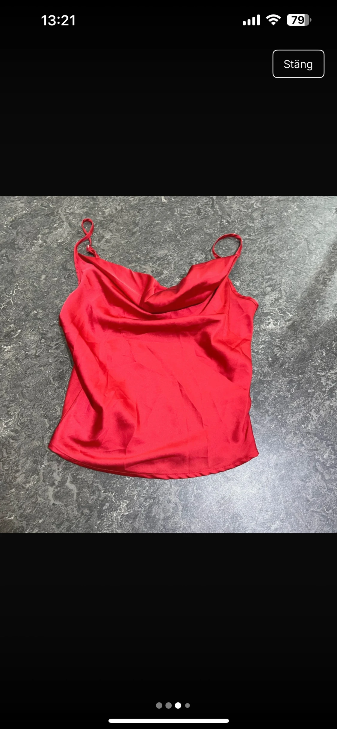 Röd satin linnetopp från SHEIN - 2