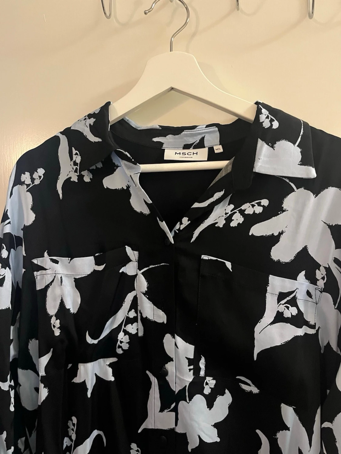 Svart blommig långklänning från MSCH - 1