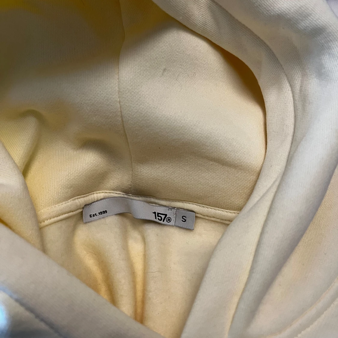 Ljusgul hoodie från 157, storlek S - 2