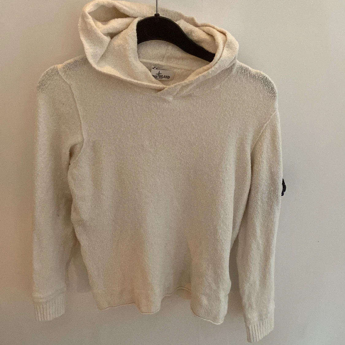 Vit hoodie från Stone Island Junior