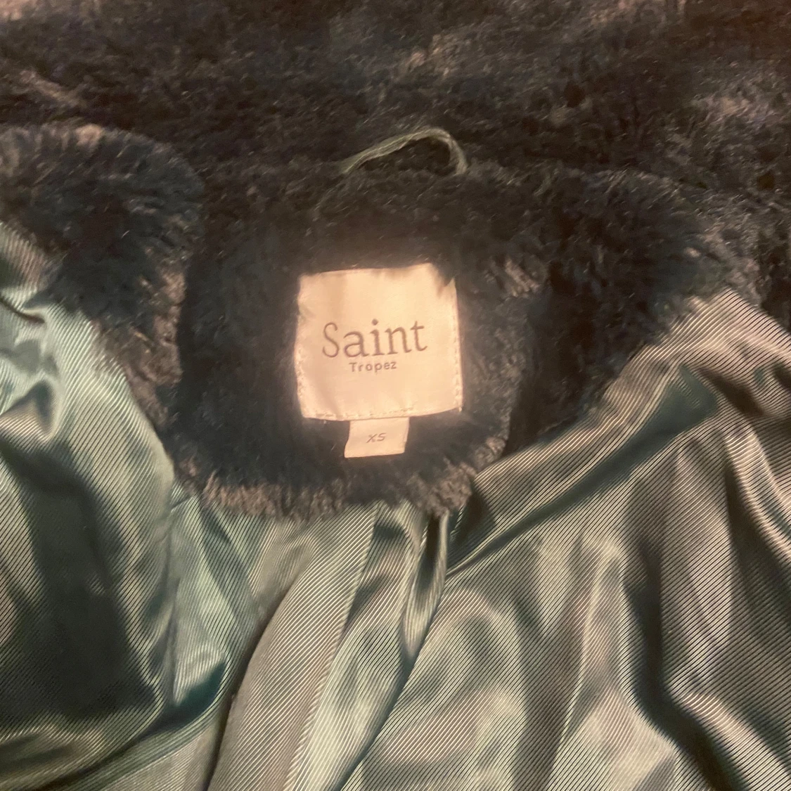 Mörkgrön pälsjacka från Saint Tropez XS - 2