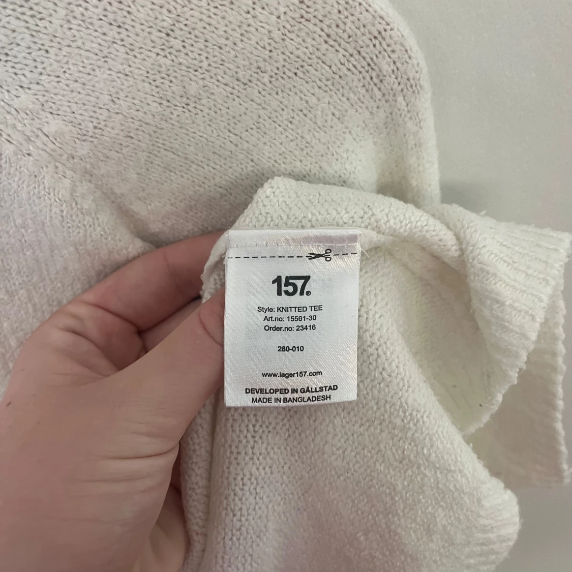 Vit stickad tröja från Lager 157 - 2