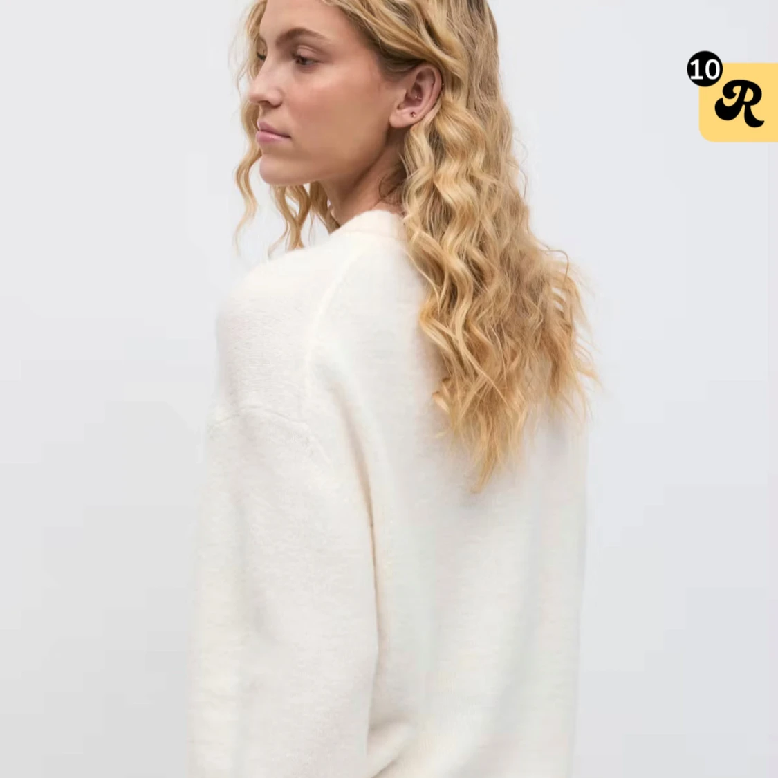 Vit stickad tröja från Gina Tricot - 2