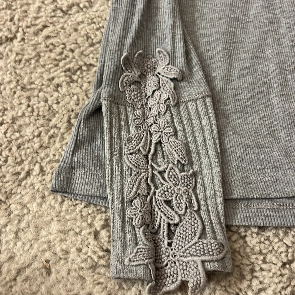 Grå ribbad topp från Hollister XS - 1