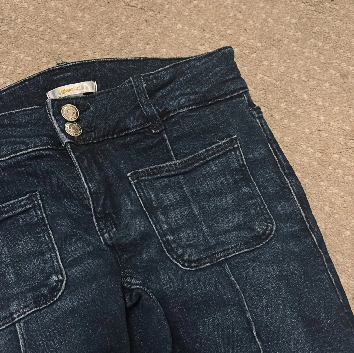 Mörkblå jeans från Gina Tricot, stl 158 - 2