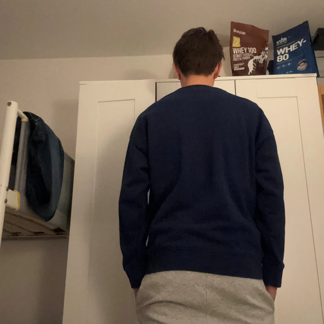 Mörkblå basic sweatshirt - 1