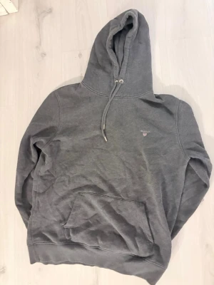Grå Ganthoodie - Grå bomullshoodie i väldigt bra skick. Givetvis äkta