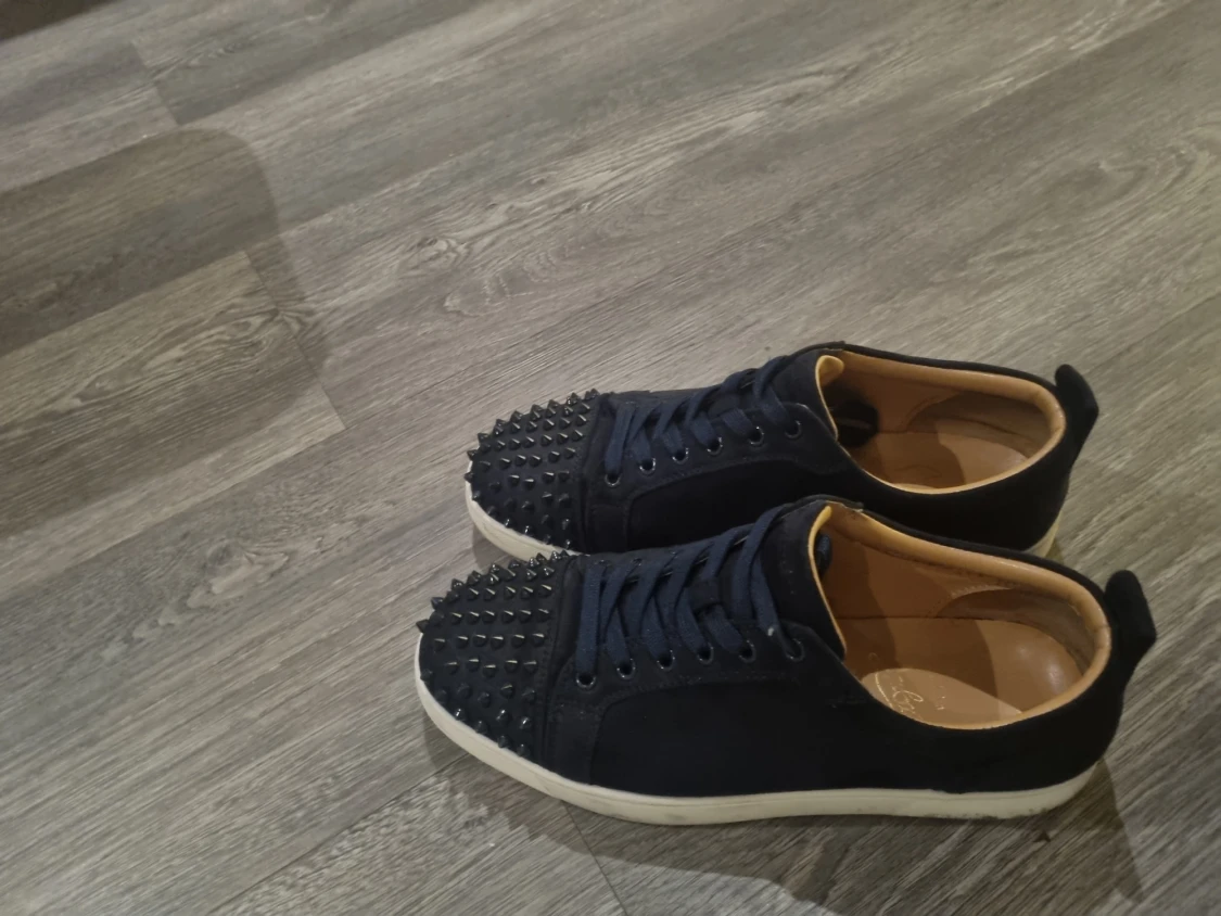 Mörkblå Louboutin sneakers  - 4