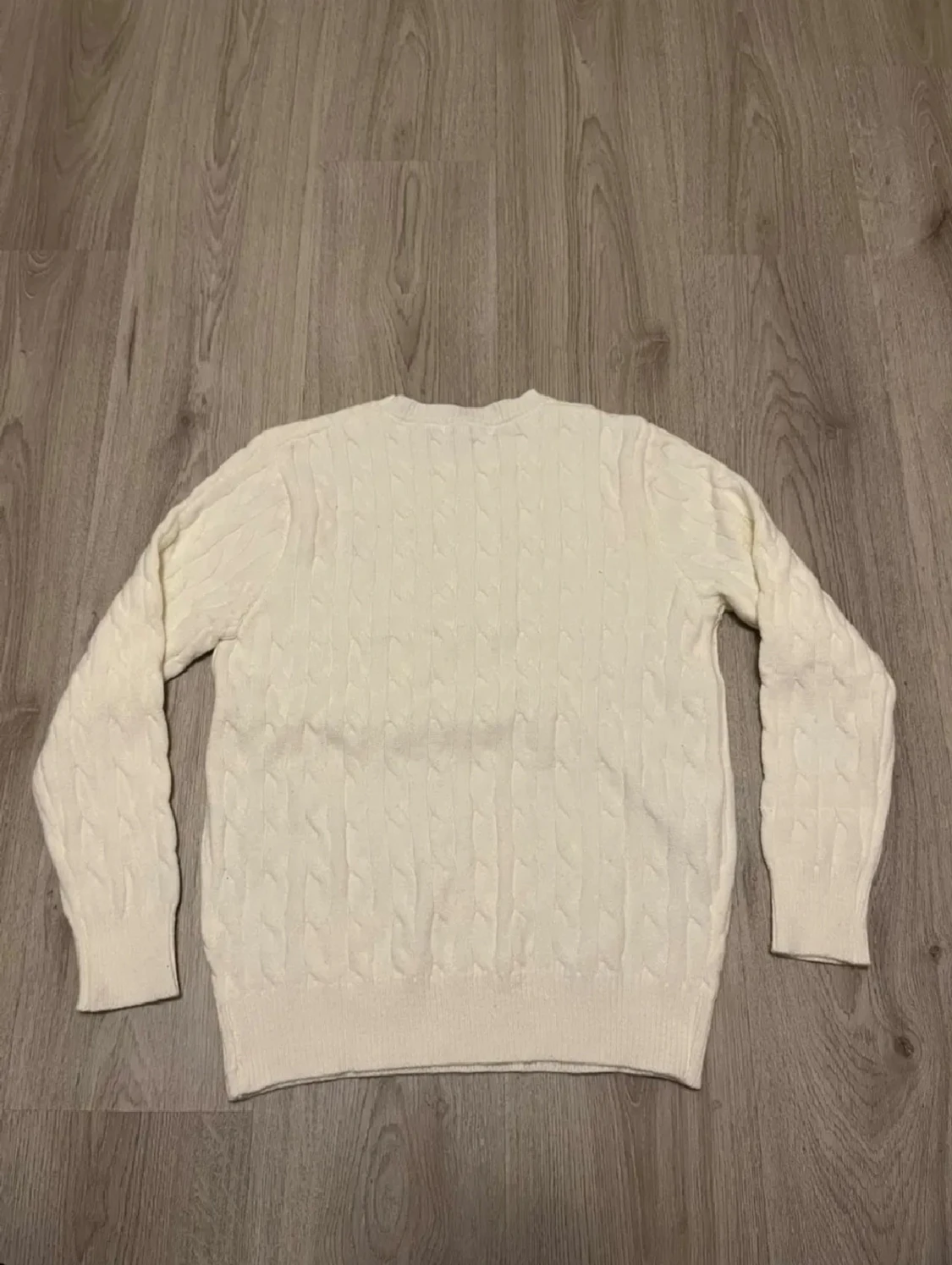 Vit kabelstickad tröja från Polo Ralph Lauren - 2