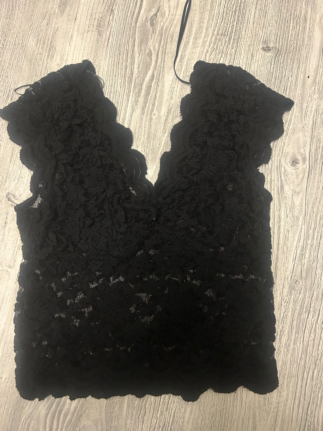 Svart spetstopp Zara