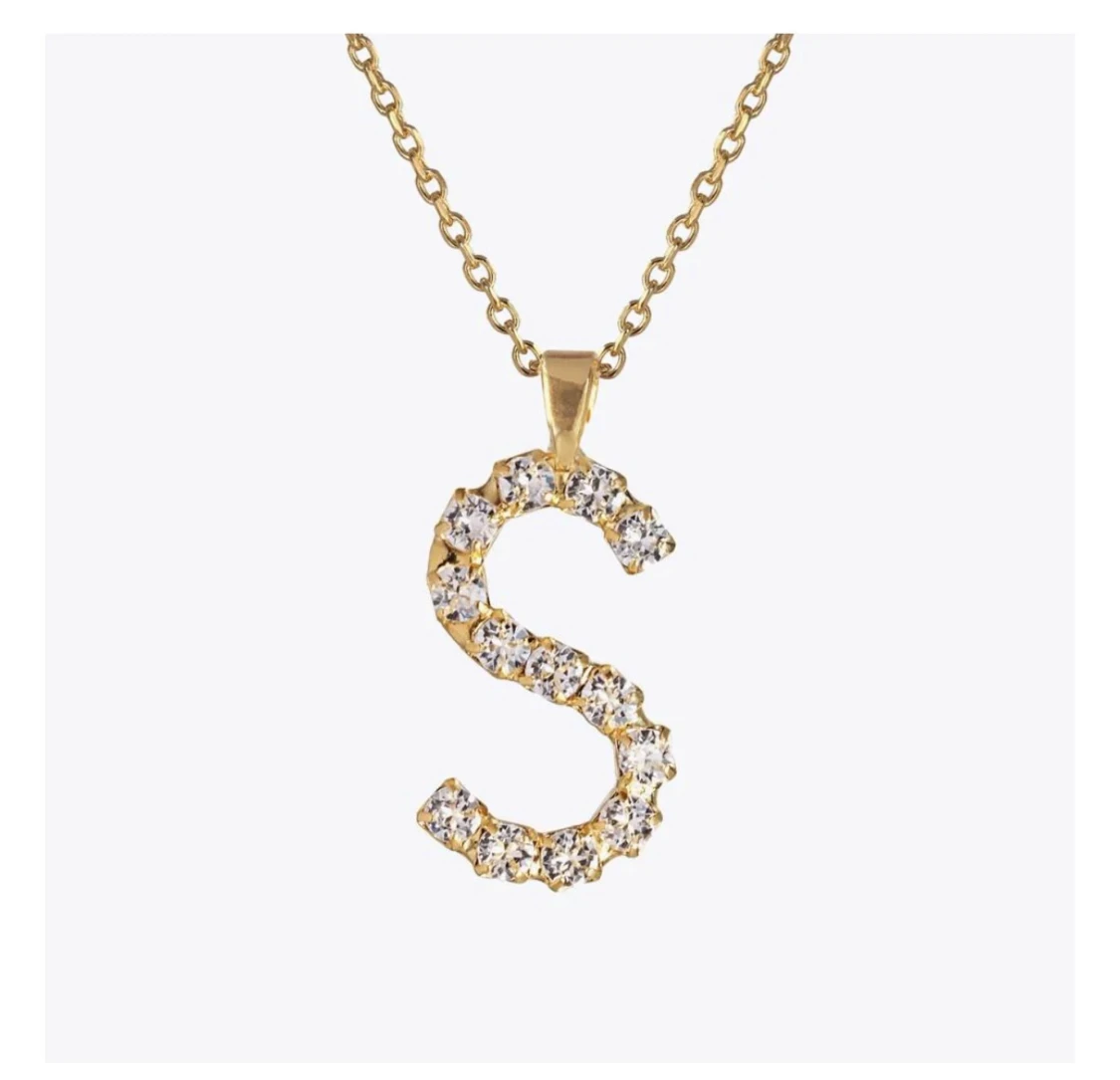 Guldhalsband med bokstavshänge