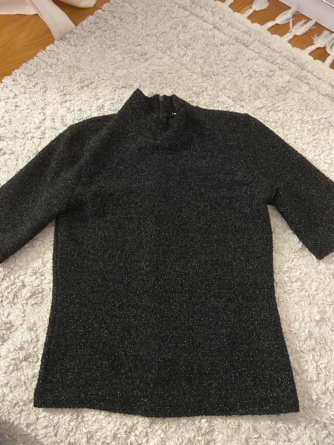 Zara glittrig svart topp - 1