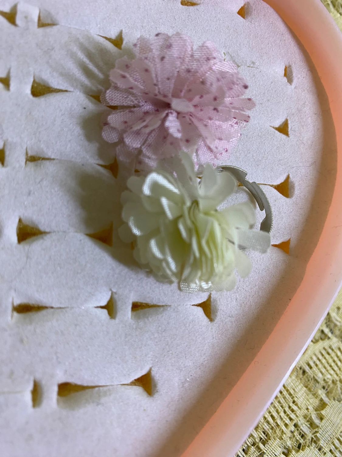 Barn Blommiga ringar i tyg, mixade färger - 1