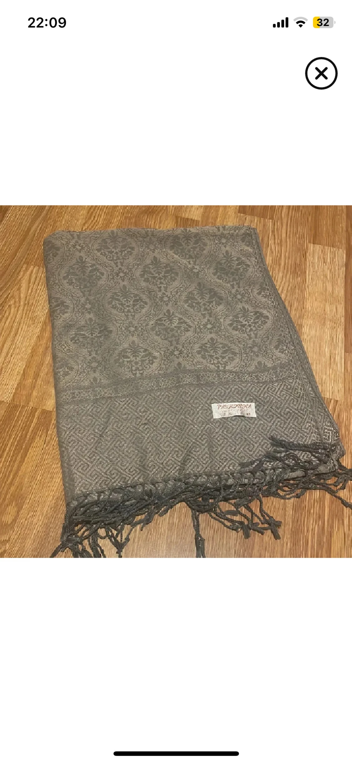 Grå kashmirhalsduk från Pashmina - 1