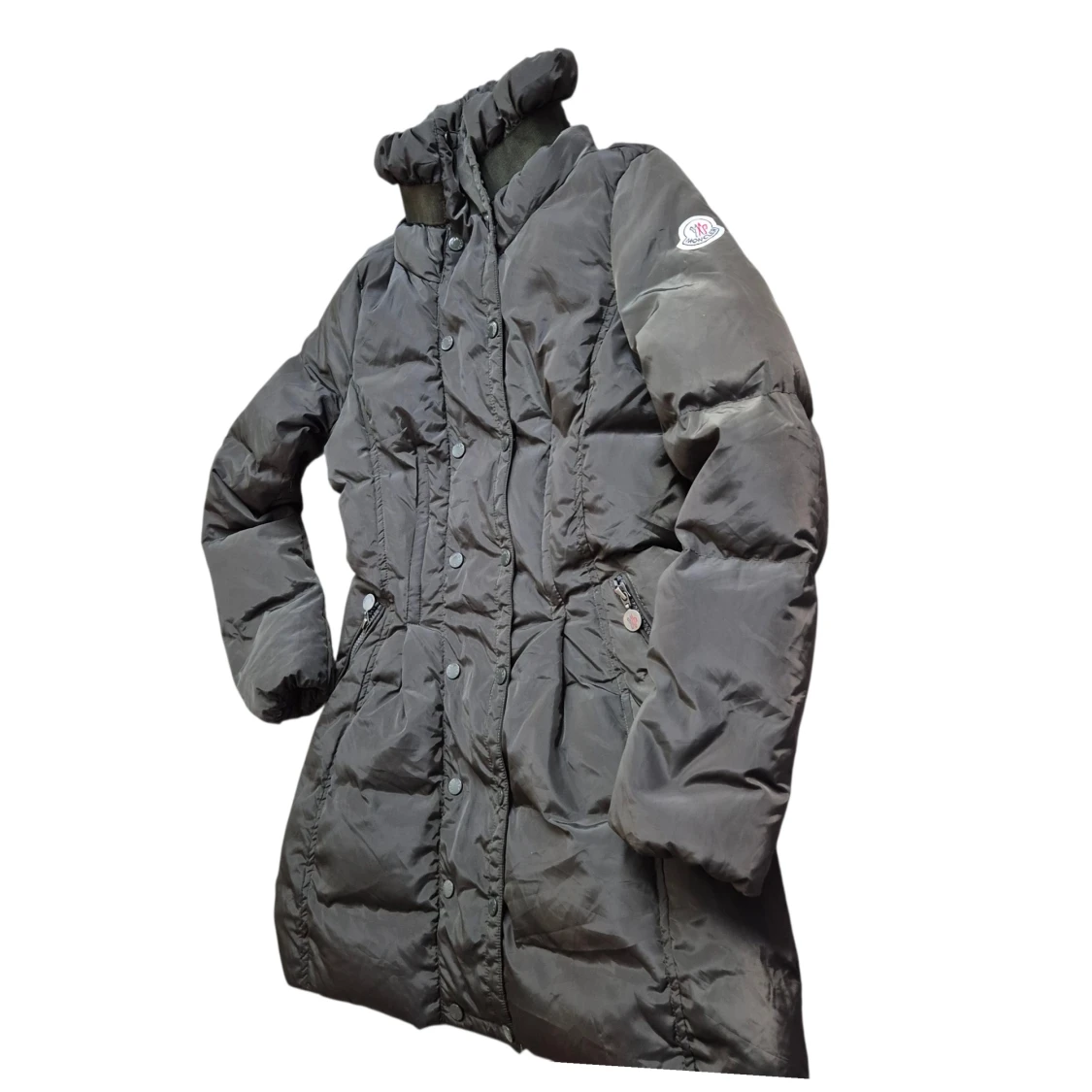 Svart lång dunjacka från Moncler - 2