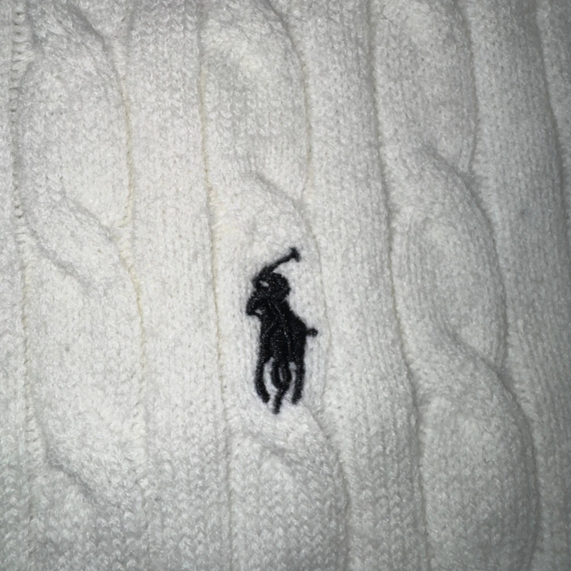 Vit kabelstickad tröja Polo Ralph Lauren - 3