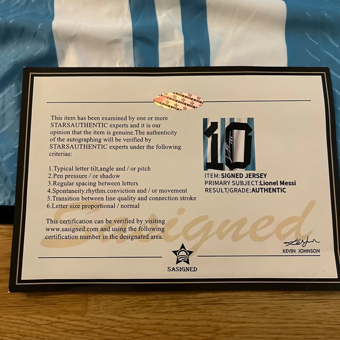 Signerad Messi Argentina matchtröja - 2