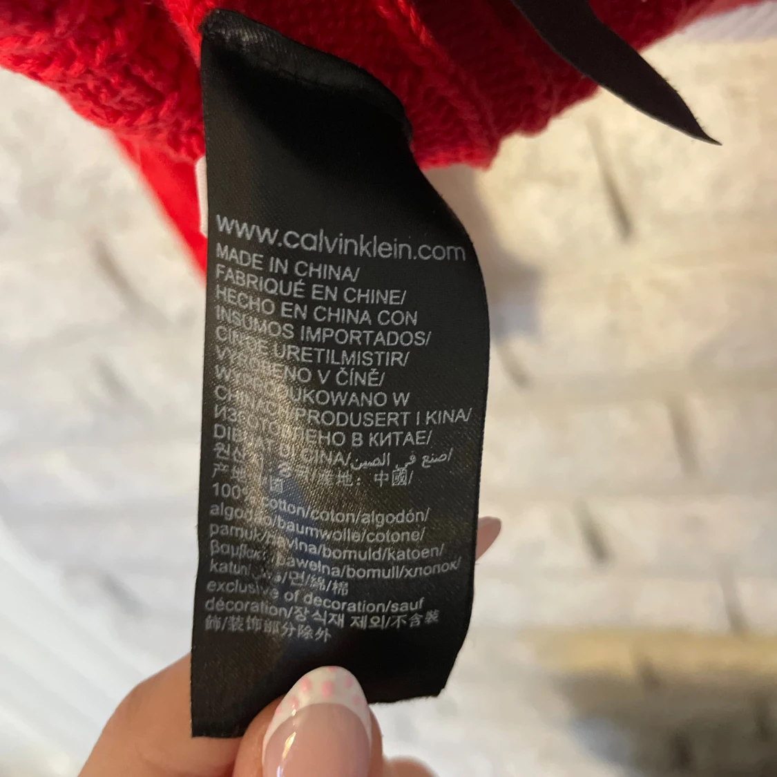 Röd stickad tröja från Calvin Klein - 4