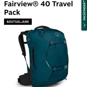 Osprey Fairview 40L ryggsäck marinblå - Perfekt backpacking-ryggsäck! Endast använd 1 vecka och i så gott som nytt skick. Nypris är 1850 kronor. Tveka inte att höra av er vid frågor!