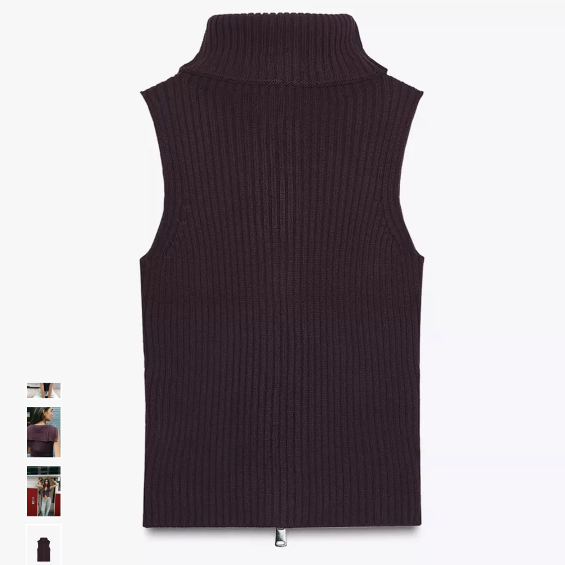 Ribbad polotopp med dragkedja - 3