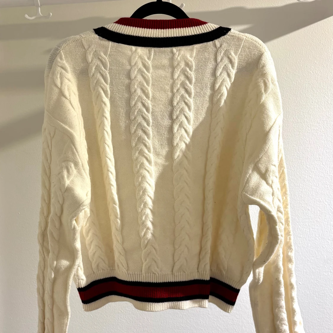 Vit stickad kofta - Stay - 3