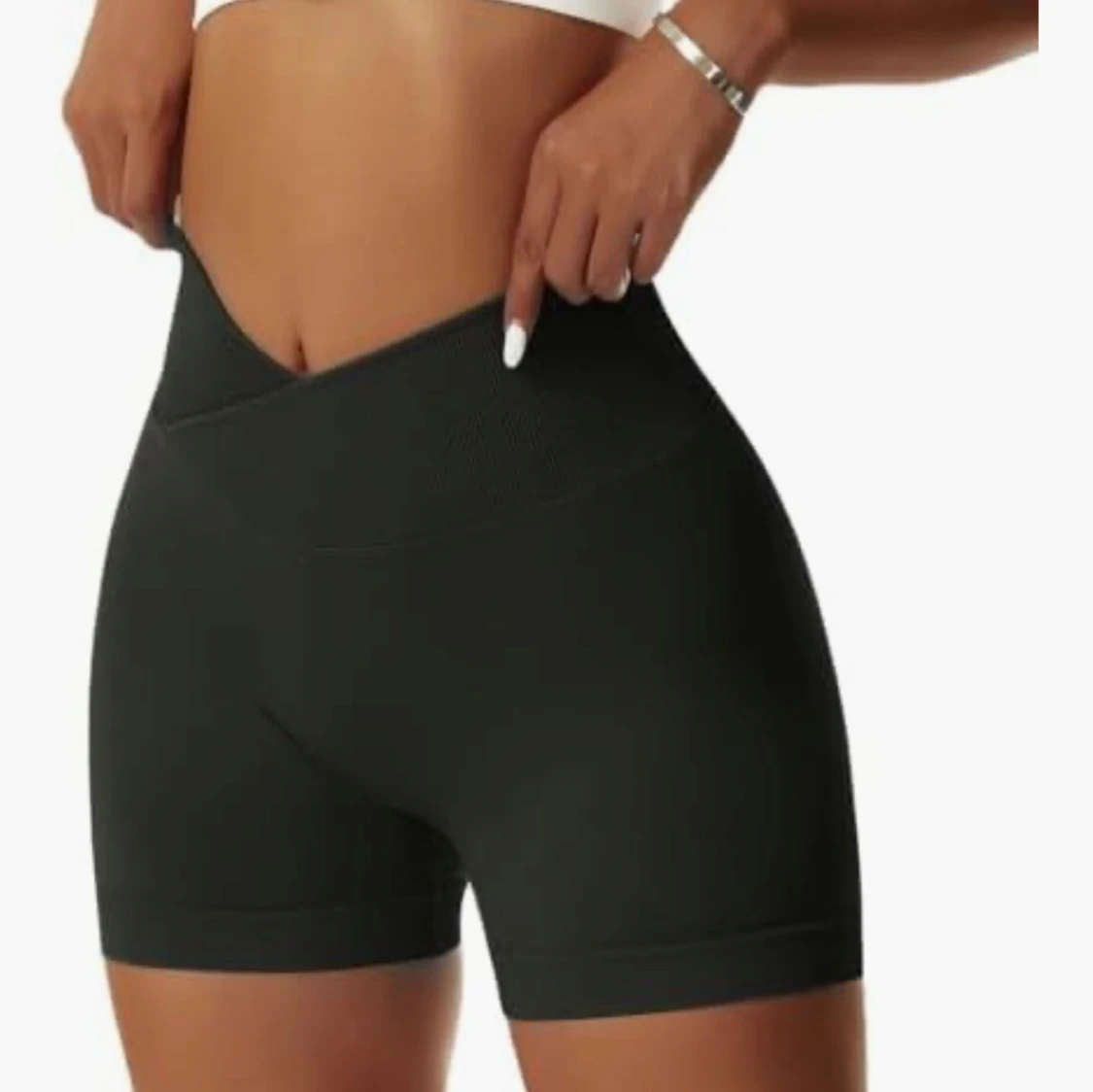 Svart träningsshorts med scrunch