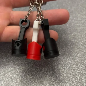 (Piston) nyckelring  - Finns i olika färger , 3d printade 